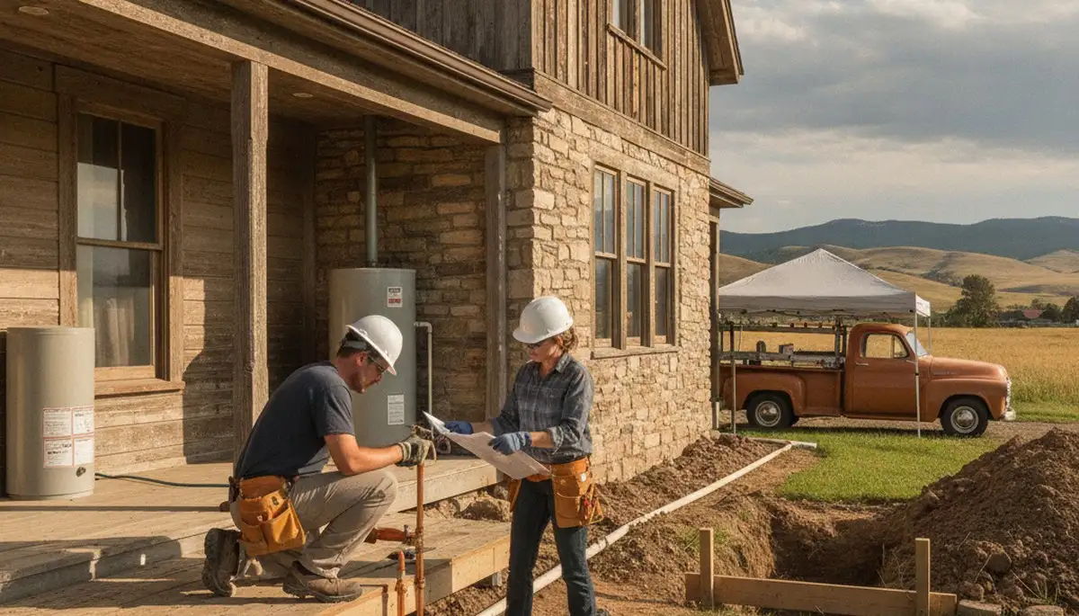 Billings MT plumber repairing a leak for a residential plumbing service