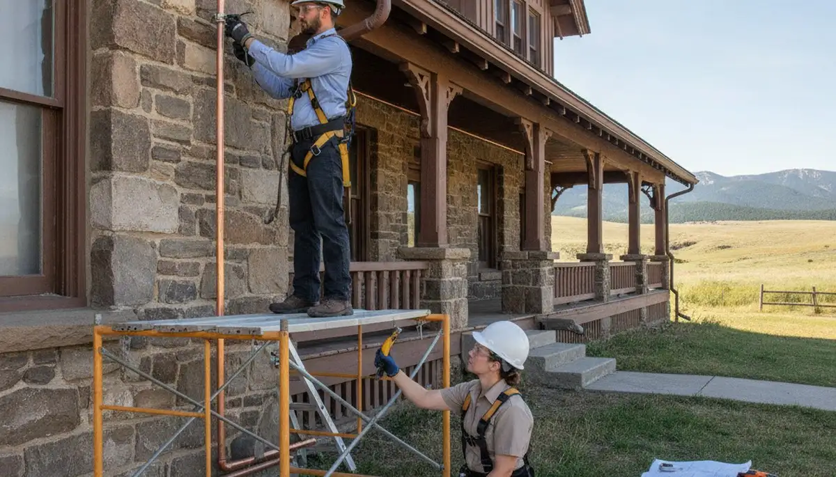 Billings, MT plumbing repair technician fixing a residential pipe leak