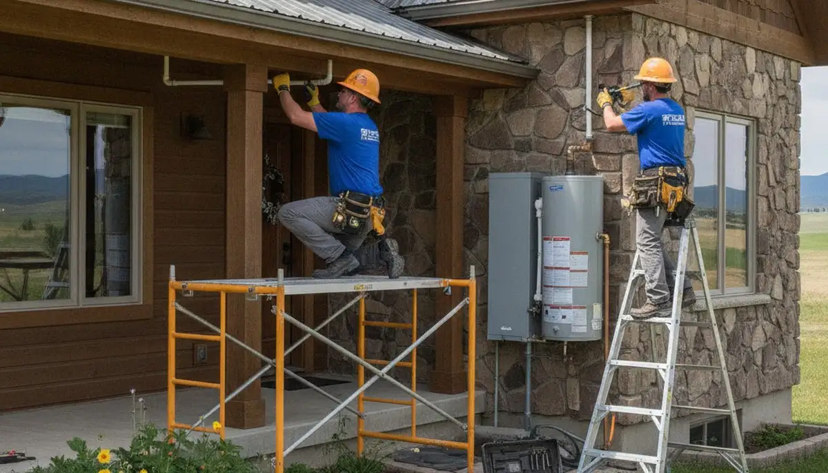 Plumber repairing a pipe in Billings, MT for plumbing repair service