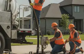 Septic pumping service truck in Billings, MT for residential plumbing repair