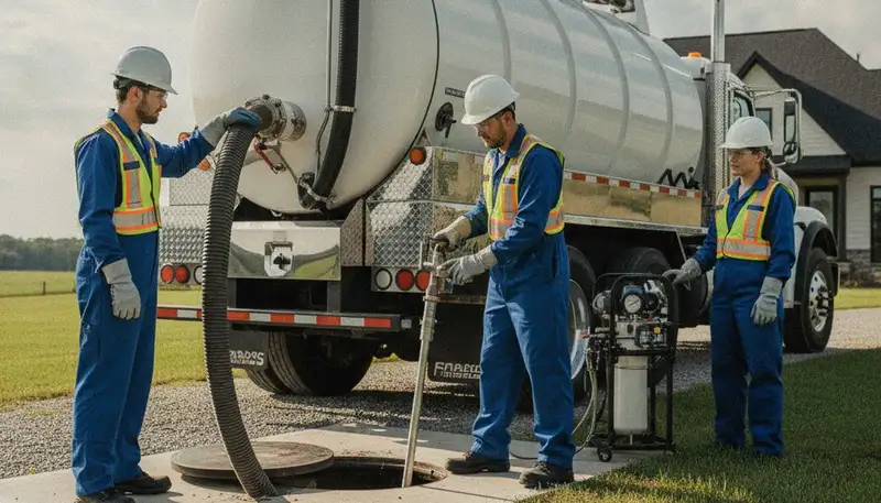 Septic pumping truck servicing Billings, MT homes for reliable plumbing maintenance