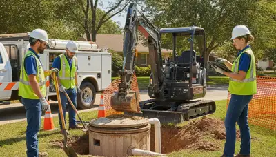 Billings, MT plumber repairing a septic system for a home service call